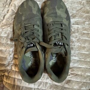 Olive Green Camouflage Knit Sneakers